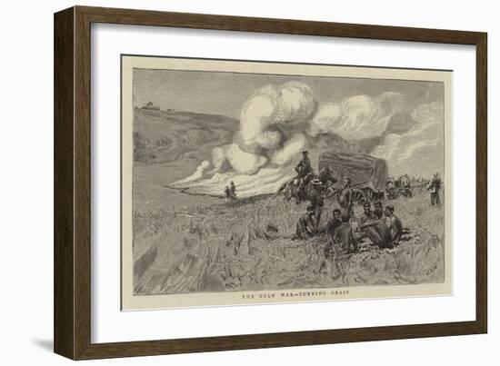 The Zulu War, Burning Grass-William Lionel Wyllie-Framed Giclee Print