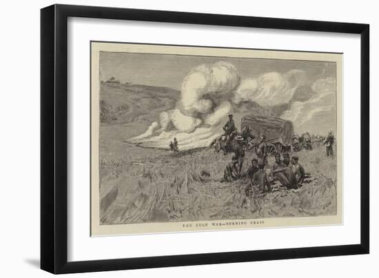 The Zulu War, Burning Grass-William Lionel Wyllie-Framed Giclee Print