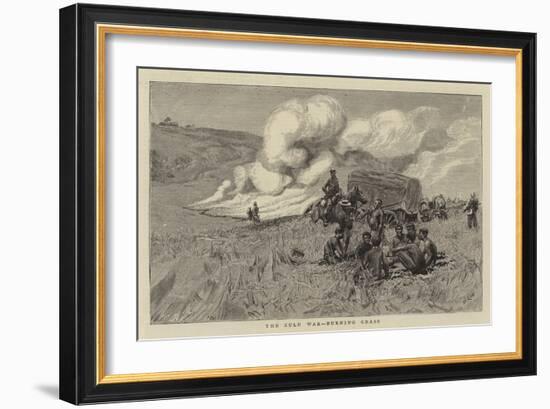 The Zulu War, Burning Grass-William Lionel Wyllie-Framed Giclee Print