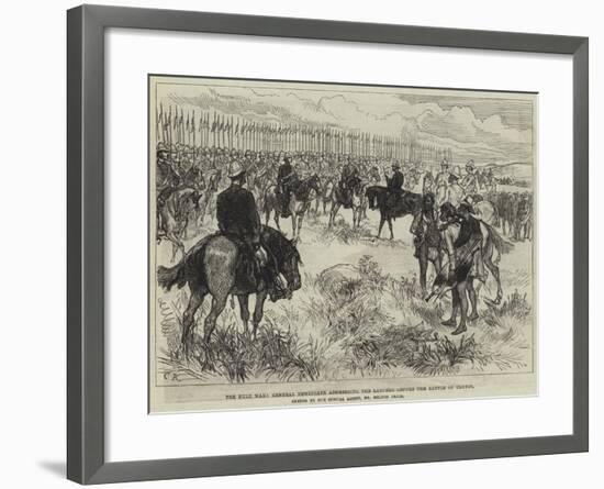 The Zulu War, General Newdigate Addressing the Lancers before the Battle of Ulundi-Melton Prior-Framed Giclee Print