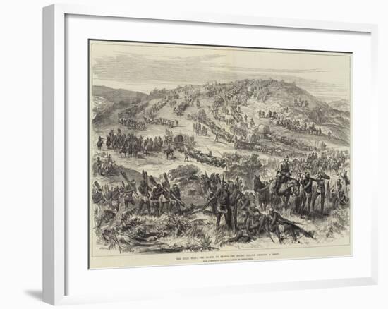 The Zulu War, the March to Ekowe, the Relief Column Crossing a Drift-null-Framed Giclee Print
