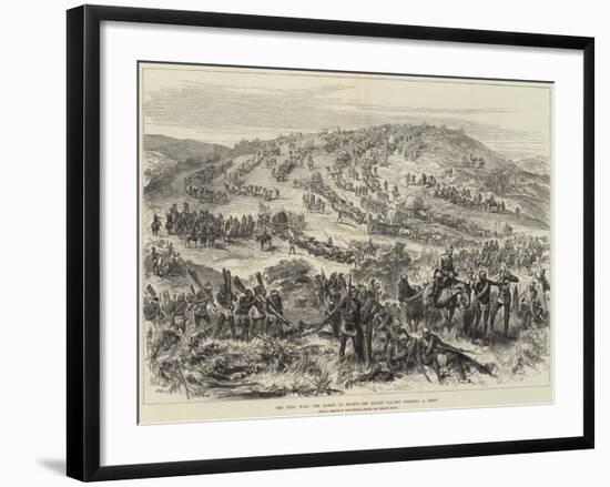 The Zulu War, the March to Ekowe, the Relief Column Crossing a Drift-null-Framed Giclee Print