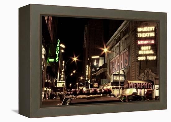 Theater District Broadway NYC-null-Framed Stretched Canvas