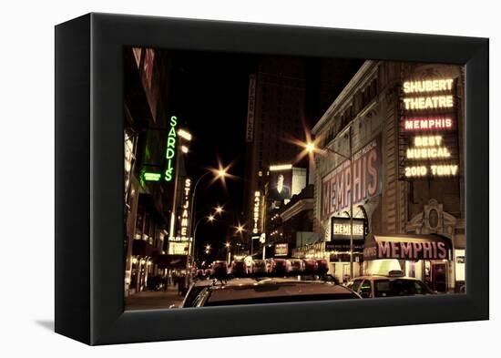 Theater District Broadway NYC-null-Framed Stretched Canvas