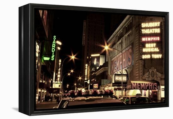 Theater District Broadway NYC-null-Framed Stretched Canvas