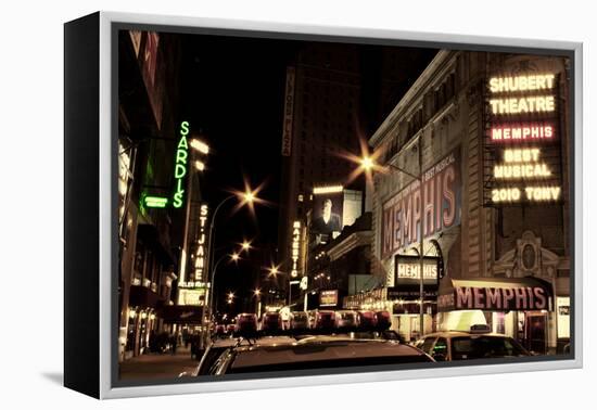 Theater District Broadway NYC-null-Framed Stretched Canvas