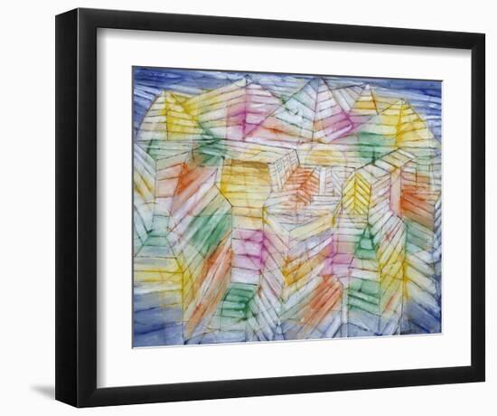 Theater Mountain Construction, 1920-28-Paul Klee-Framed Art Print