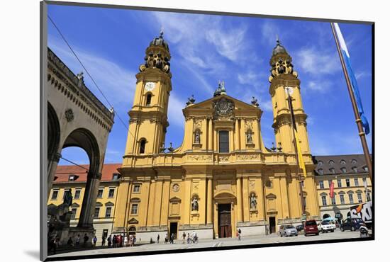 Theatiner Church on Odeonsplatz Square, Munich, Upper Bavaria, Bavaria, Germany, Europe-Hans-Peter Merten-Mounted Photographic Print