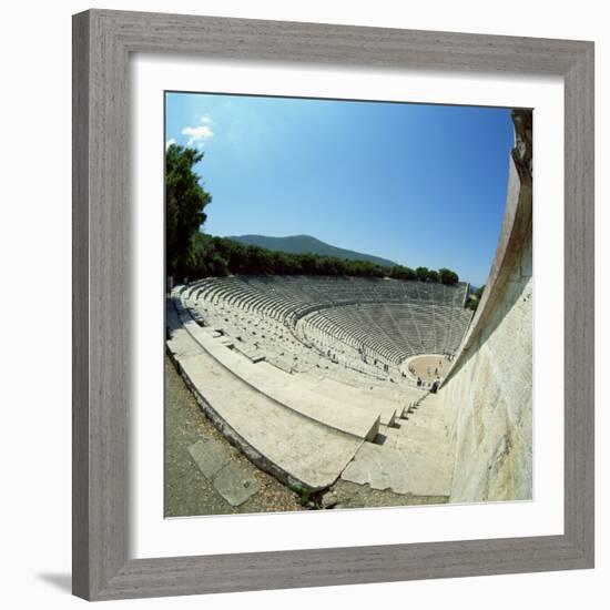 Theatre at the Archaeological Site of Epidavros, UNESCO World Heritage Site, Greece, Europe-Tony Gervis-Framed Photographic Print