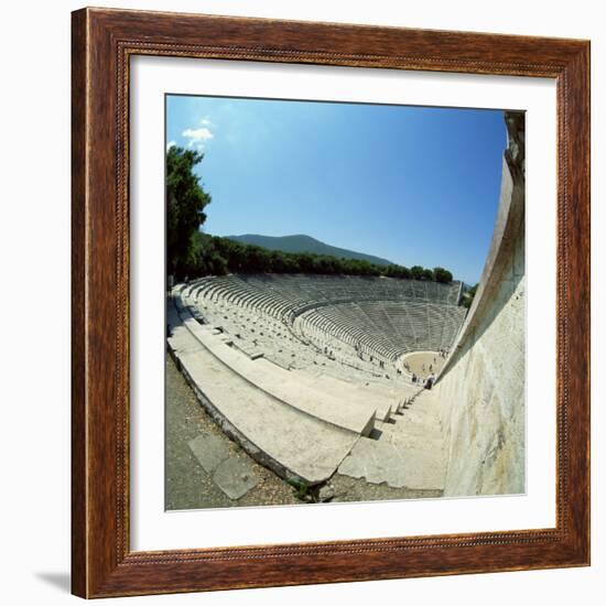 Theatre at the Archaeological Site of Epidavros, UNESCO World Heritage Site, Greece, Europe-Tony Gervis-Framed Photographic Print