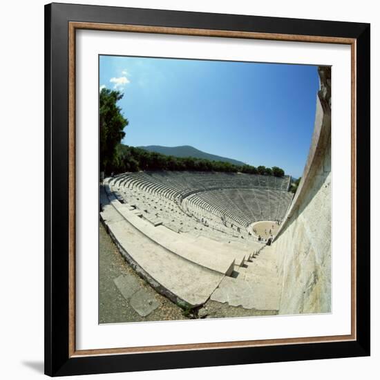 Theatre at the Archaeological Site of Epidavros, UNESCO World Heritage Site, Greece, Europe-Tony Gervis-Framed Photographic Print