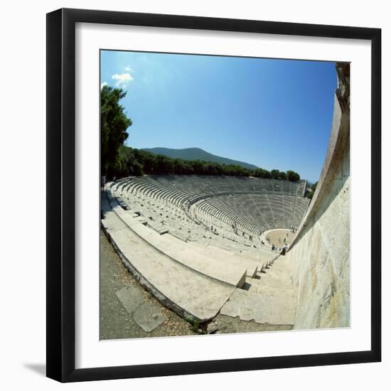 Theatre at the Archaeological Site of Epidavros, UNESCO World Heritage Site, Greece, Europe-Tony Gervis-Framed Photographic Print