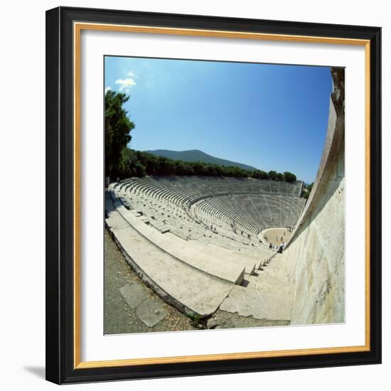 Theatre at the Archaeological Site of Epidavros, UNESCO World Heritage Site, Greece, Europe-Tony Gervis-Framed Photographic Print