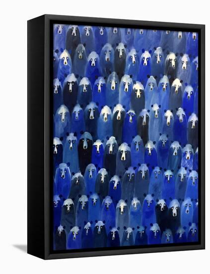 Theatre (Blue Bears at the Theatre), 2016-Holly Frean-Framed Premier Image Canvas
