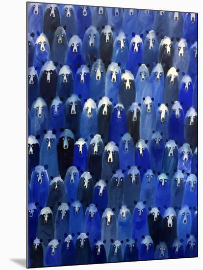 Theatre (Blue Bears at the Theatre), 2016-Holly Frean-Mounted Giclee Print