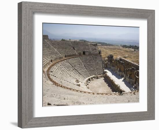 Theatre, Built 200Bc, Archaeological Site of Hierapolis, Pamukkale, Anatolia, Turkey Minor, Eurasia-Philip Craven-Framed Photographic Print