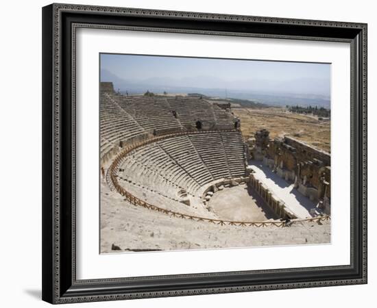 Theatre, Built 200Bc, Archaeological Site of Hierapolis, Pamukkale, Anatolia, Turkey Minor, Eurasia-Philip Craven-Framed Photographic Print