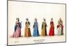 Theatre Costume Designs for Shakespeare's Play, Henry VIII, 19th Century-null-Mounted Giclee Print