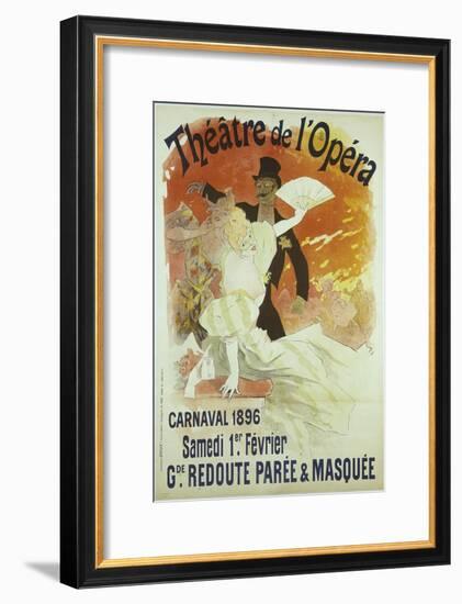 Theatre de l'Opera, Carnaval 1896, Samedi 1er Fevrier, Grande Redoute Paree and Masquee-Jules Chéret-Framed Giclee Print