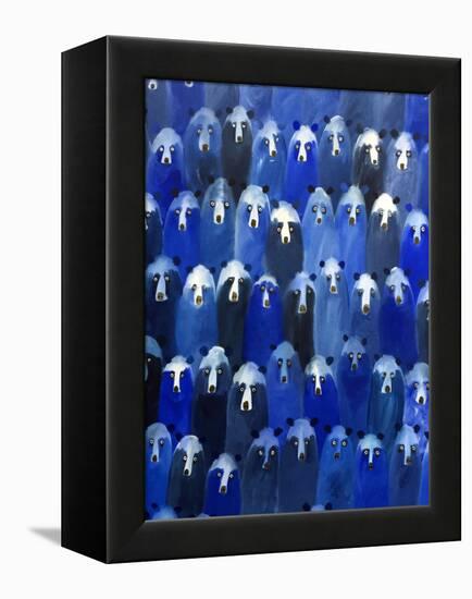 Theatre Detail (Blue Bears at the Theatre), 2016-Holly Frean-Framed Premier Image Canvas
