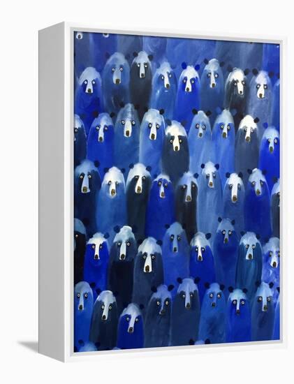 Theatre Detail (Blue Bears at the Theatre), 2016-Holly Frean-Framed Premier Image Canvas