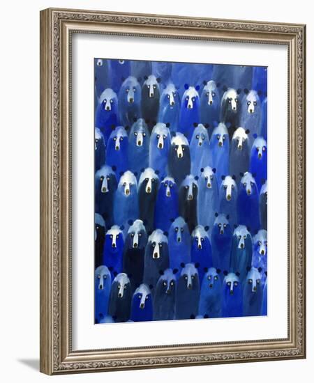 Theatre Detail (Blue Bears at the Theatre), 2016-Holly Frean-Framed Giclee Print