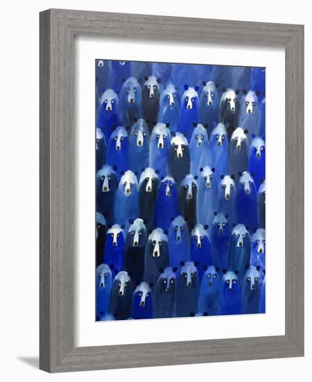 Theatre Detail (Blue Bears at the Theatre), 2016-Holly Frean-Framed Giclee Print