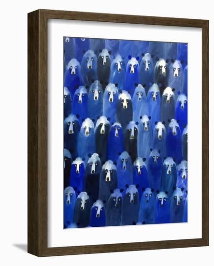 Theatre Detail (Blue Bears at the Theatre), 2016-Holly Frean-Framed Giclee Print