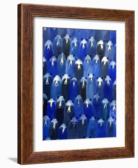 Theatre Detail (Blue Bears at the Theatre), 2016-Holly Frean-Framed Giclee Print