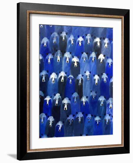 Theatre Detail (Blue Bears at the Theatre), 2016-Holly Frean-Framed Giclee Print