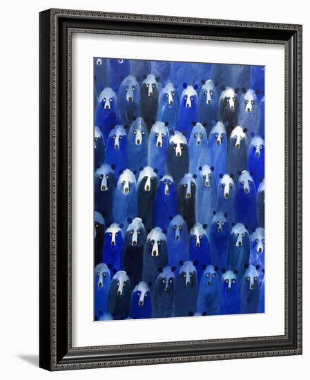 Theatre Detail (Blue Bears at the Theatre), 2016-Holly Frean-Framed Giclee Print