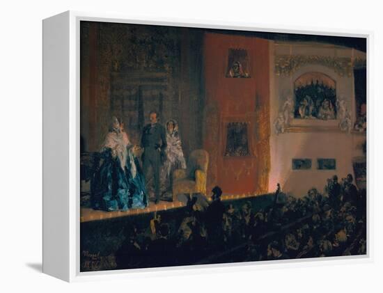 Théâtre Du Gymnase in Paris, 1856-Adolph Friedrich von Menzel-Framed Premier Image Canvas