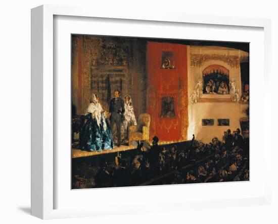 Theatre Du Gymnase in Paris, 1856-Adolph Menzel-Framed Giclee Print