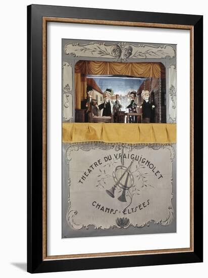 Théâtre du vrai Guignolet au Champs-Elysées-null-Framed Giclee Print