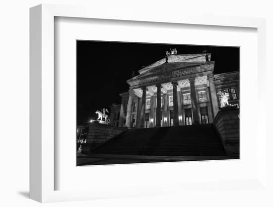 Theatre, 'Gendarmenmarkt', Berlin, middle, night photography-Christian Hikade-Framed Photographic Print