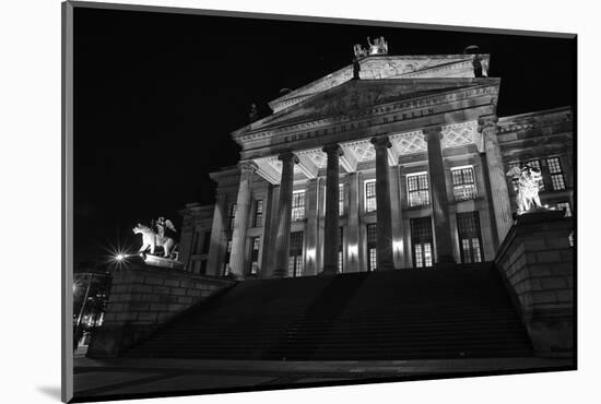 Theatre, 'Gendarmenmarkt', Berlin, middle, night photography-Christian Hikade-Mounted Photographic Print