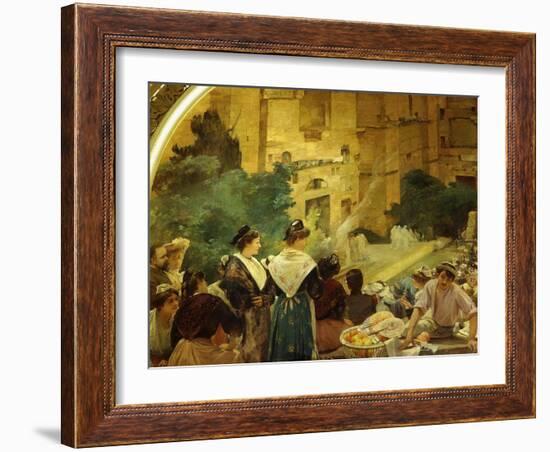 Theatre in Orange, France, Fresco, 1905 in Restaurant Le Train Bleu (Blue Train)-Albert Maignan-Framed Giclee Print