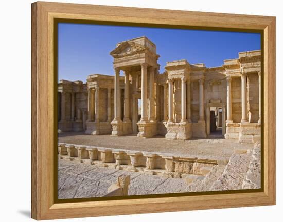 Theatre in the Spectacular Ruined City of Palmyra, Syria-Julian Love-Framed Premier Image Canvas