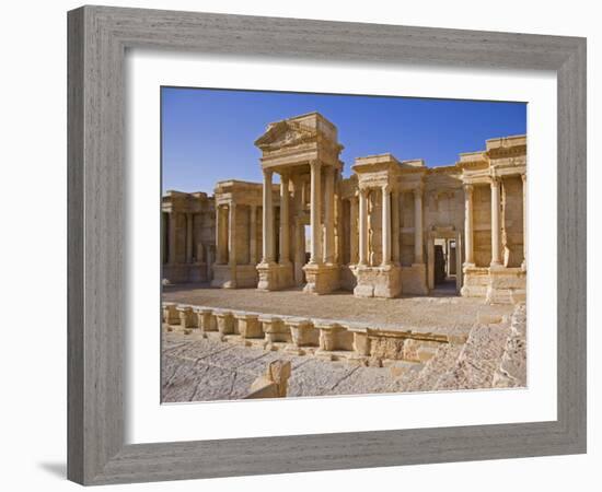 Theatre in the Spectacular Ruined City of Palmyra, Syria-Julian Love-Framed Photographic Print