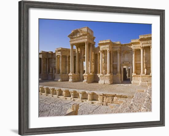 Theatre in the Spectacular Ruined City of Palmyra, Syria-Julian Love-Framed Photographic Print