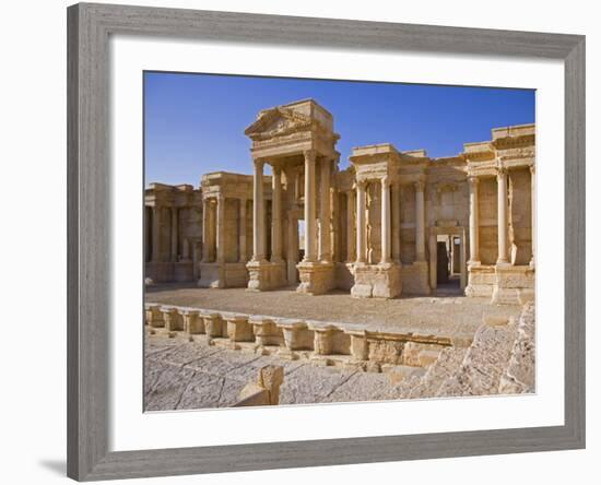 Theatre in the Spectacular Ruined City of Palmyra, Syria-Julian Love-Framed Photographic Print