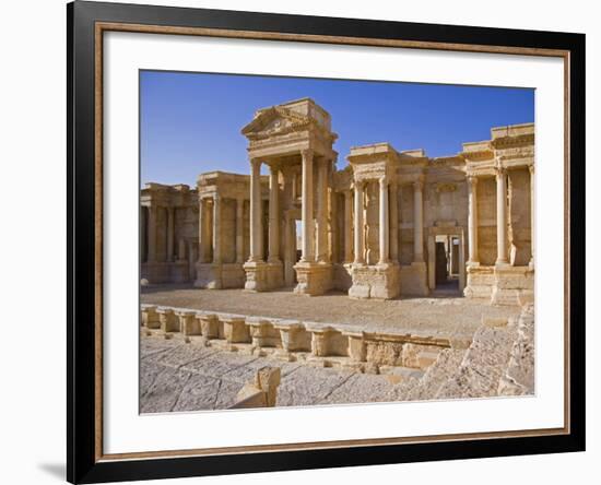 Theatre in the Spectacular Ruined City of Palmyra, Syria-Julian Love-Framed Photographic Print