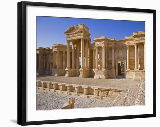 Theatre in the Spectacular Ruined City of Palmyra, Syria-Julian Love-Framed Photographic Print