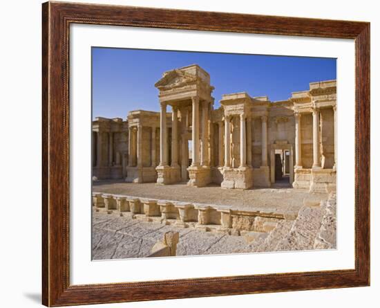 Theatre in the Spectacular Ruined City of Palmyra, Syria-Julian Love-Framed Photographic Print