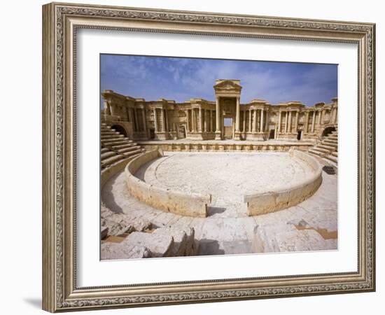 Theatre in the Spectacular Ruined City of Palmyra, Syria-Julian Love-Framed Photographic Print