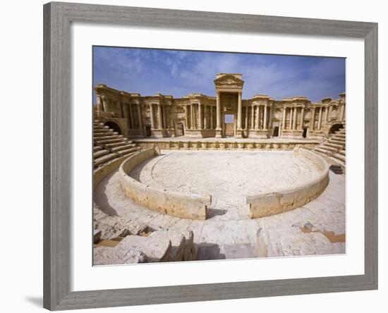 Theatre in the Spectacular Ruined City of Palmyra, Syria-Julian Love-Framed Photographic Print