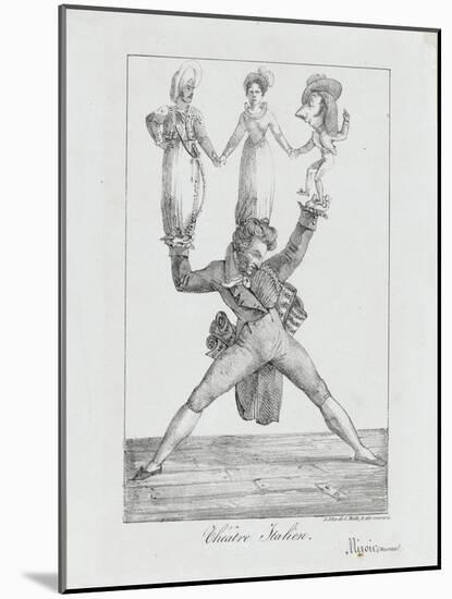 Théâtre italien :lithographie, un seul état-Eugene Delacroix-Mounted Giclee Print