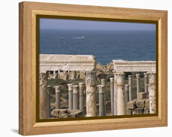 Theatre, Leptis Magna, Unesco World Heritage Site, Tripolitania, Libya, North Africa, Africa-Nico Tondini-Framed Premier Image Canvas