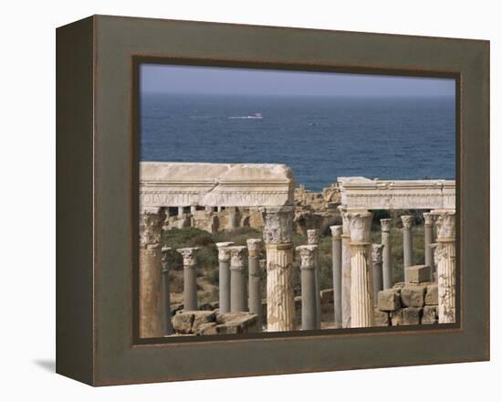 Theatre, Leptis Magna, Unesco World Heritage Site, Tripolitania, Libya, North Africa, Africa-Nico Tondini-Framed Premier Image Canvas