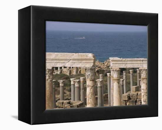 Theatre, Leptis Magna, Unesco World Heritage Site, Tripolitania, Libya, North Africa, Africa-Nico Tondini-Framed Premier Image Canvas